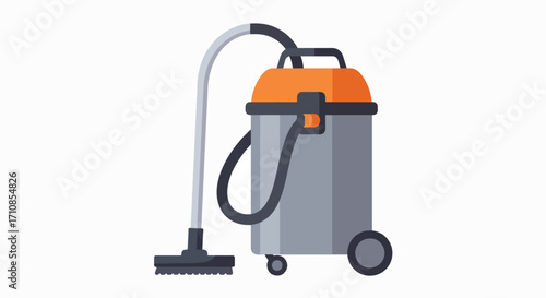 Powerful Wet & Dry Vacuum Cleaner Illustration