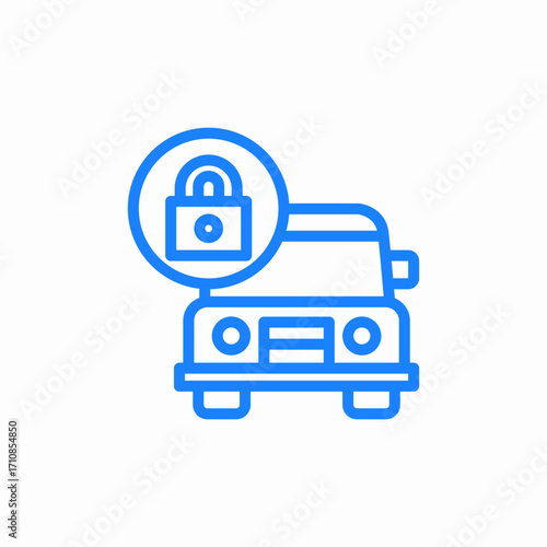 car locked icon sign vector