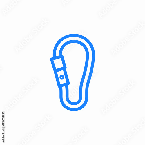 carabiner alpinist icon sign vector