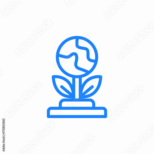 green earth icon sign vector