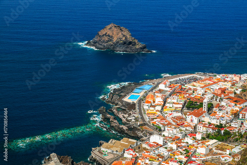 Scenic view of the colorful and beautiful resort Garachico, Tenerife, Canary islands, Spain, Europe	

