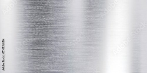 Panoramic background silver steel metal texture - Vector illustration