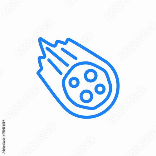meteor comet icon sign vector