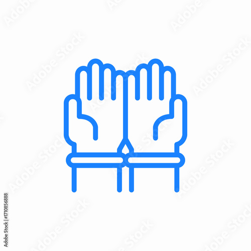 medical gloves icon sign vector