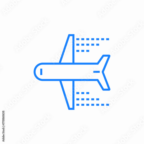 airplane flying travel icon sign vector