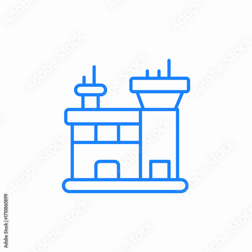 airport control tower icon sign vector