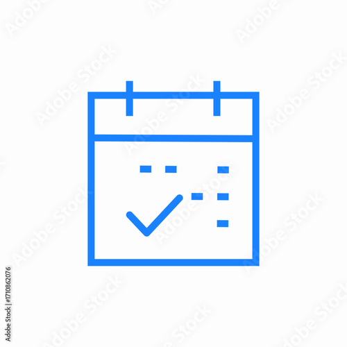 calendar check event icon sign vector
