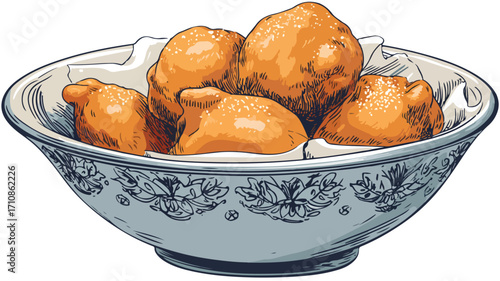 Delicious Dutch Oliebollen Doughnuts in Traditional Setting