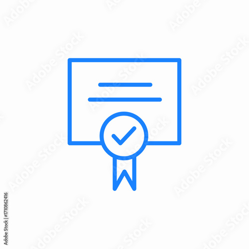 certified document seal icon sign vector