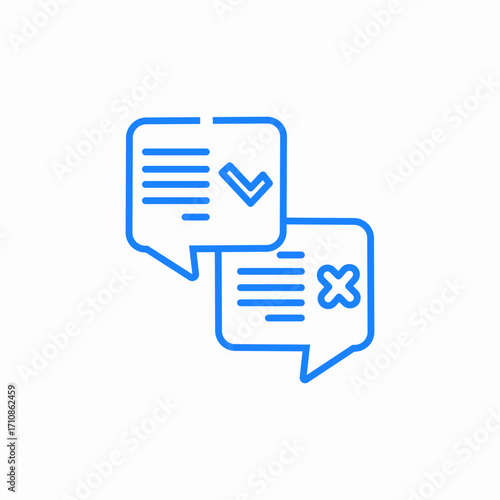 chat bubbles cross icon sign vector