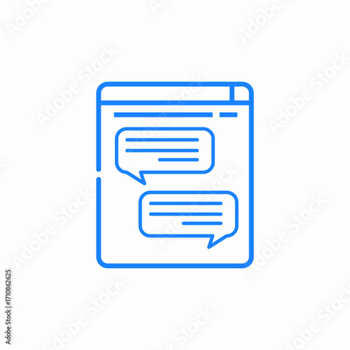 chat window messages icon sign vector