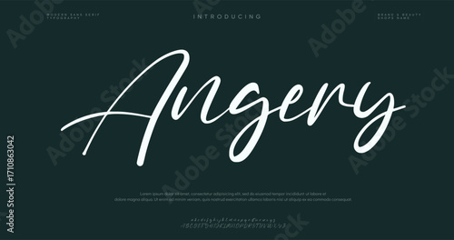 signature Font Calligraphy Logotype Script Brush Font Type Font lettering handwritten