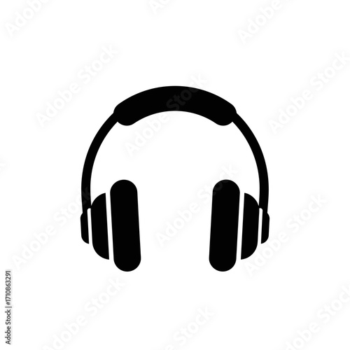 Headphones Audio Music Icon Vector Illustration