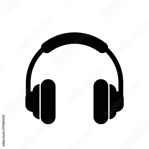 Headphones Audio Music Icon Vector Illustration