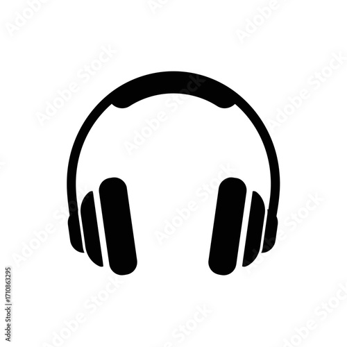 Headphones Audio Music Icon Vector Illustration