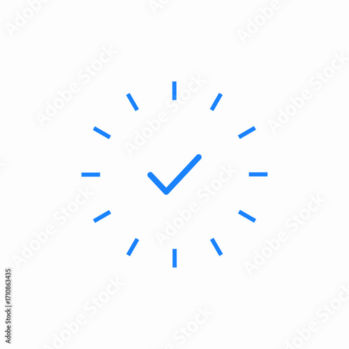 clock two checks icon sign vector