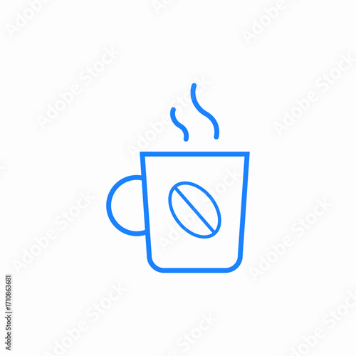 coffee cup steam icon sign vector