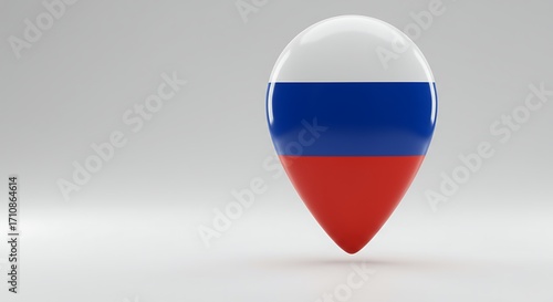 Iconic Russia flag represented in a patriotic modern location pin design Free Download Iconic Russia flag represented in a patriotic modern location pin design - GFXLoad