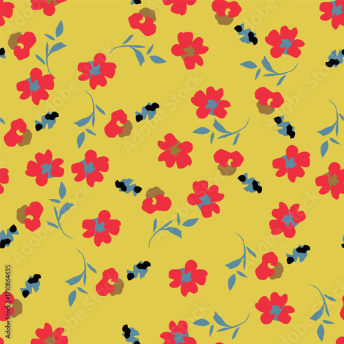 Wallpaper Mural seamless floral pattern Torontodigital.ca