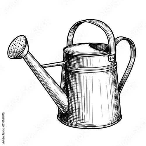 metal watering can