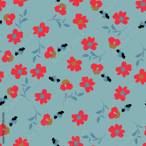 Wallpaper Mural seamless floral pattern Torontodigital.ca
