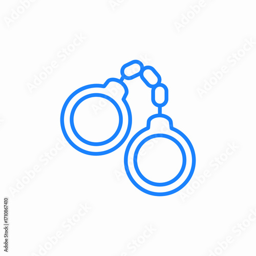 handcuffs security crime icon sign vector