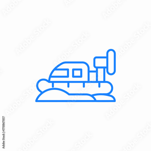 hovercraft water land icon sign vector