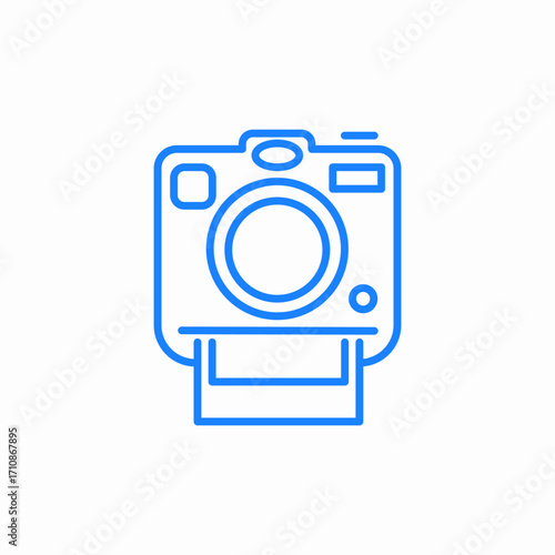 instant camera print icon sign vector