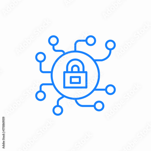 network padlock security icon sign vector