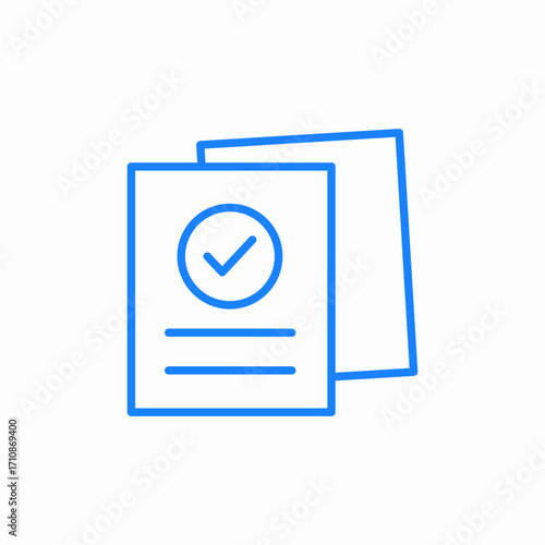 passport check travel icon sign vector