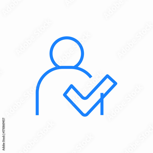 person check mark icon sign vector