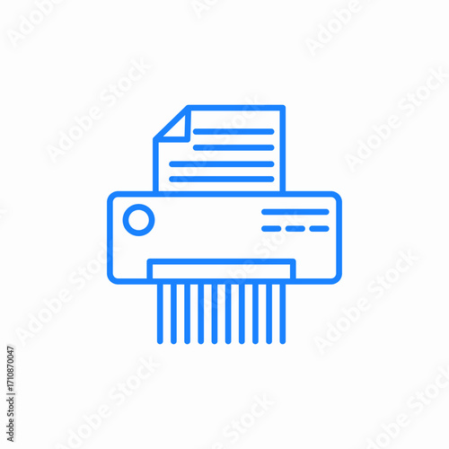 printer shredder document icon sign vector