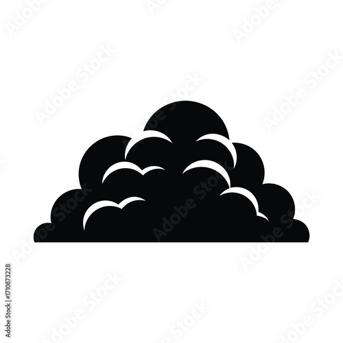 Vector art of a black silhouette of a compound light microscope on a white background
