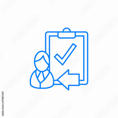 candidate approved icon sign vector