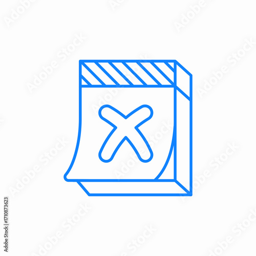 cancelled date icon sign vector