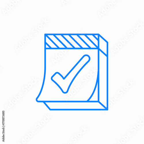 check date icon sign vector