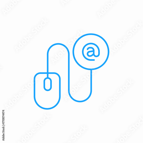email click icon sign vector