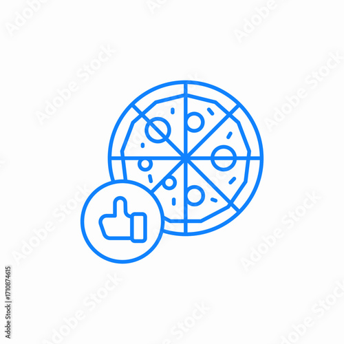 favorite pizza icon sign vector