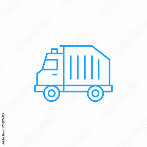 garbage truck icon sign vector