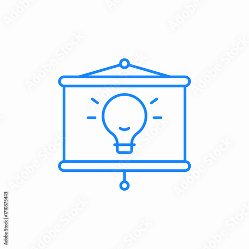 idea presentation icon sign vector