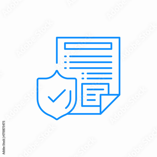 insurance certificate icon sign vector