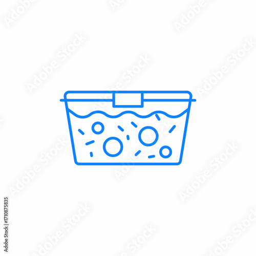 laundry tub icon sign vector