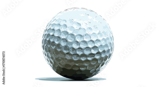 Professional Golf Ball Vector Illustration with Detailed Outline for Graphic Design Projects