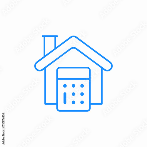 mortgage calculator icon sign vector