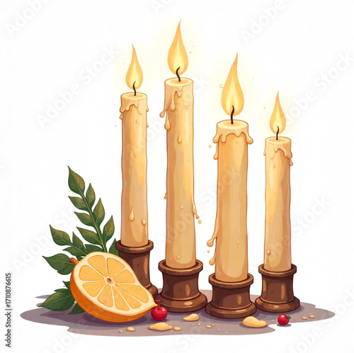 Burning candles