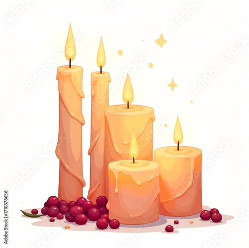 burning candles 