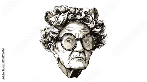 Granny High Quality Vector Logo Illustration