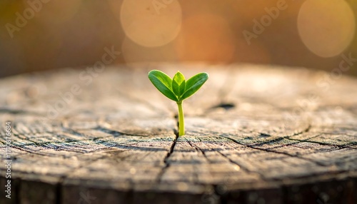 Sprout on tree stump