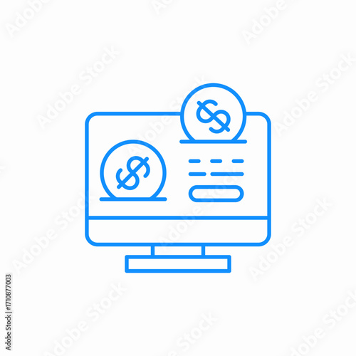 online pricing icon sign vector