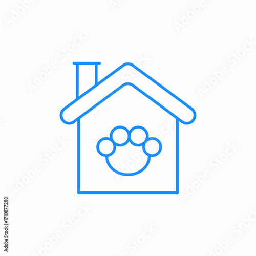pet house icon sign vector